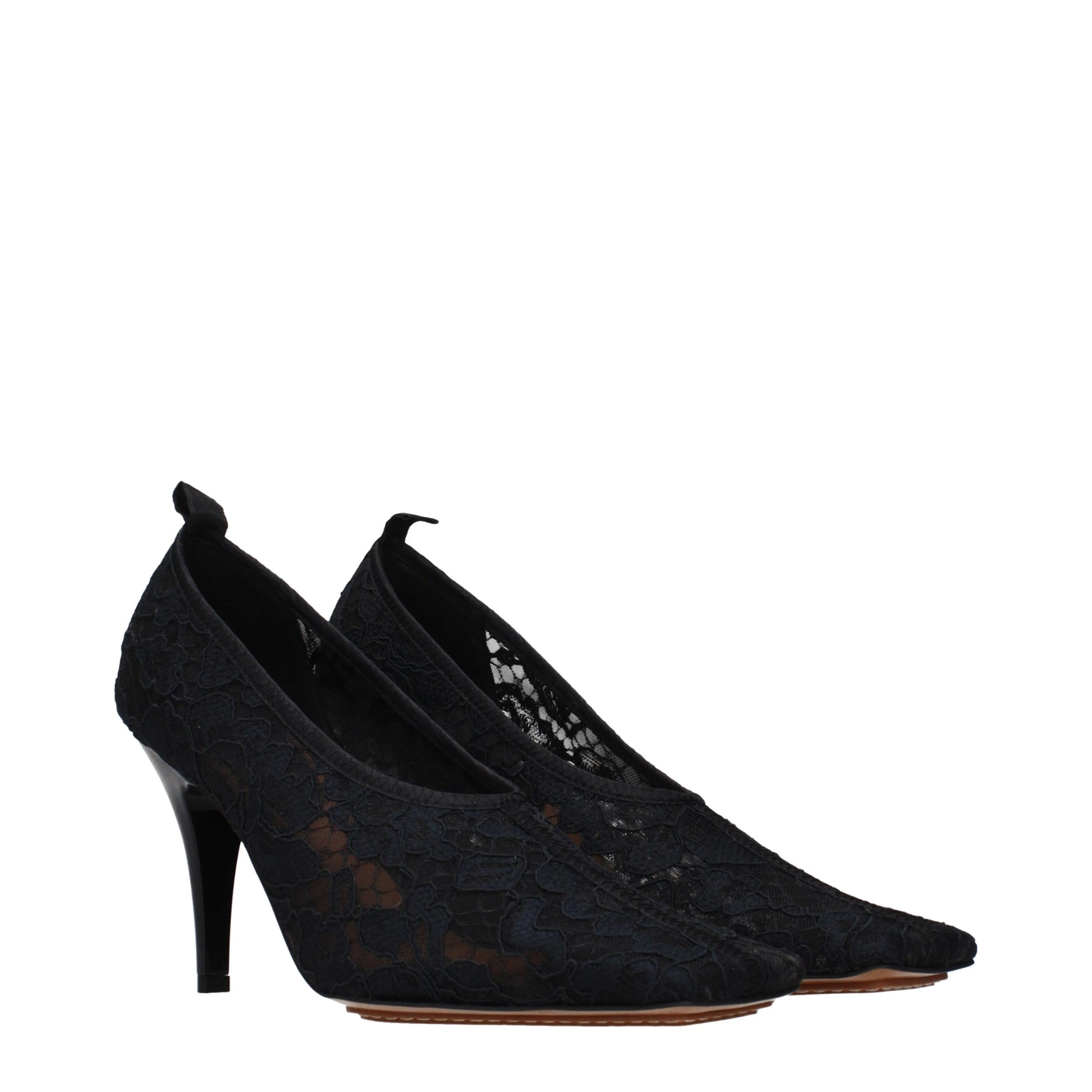 Escarpins noirs en tissu à talon haut Stella McCartney