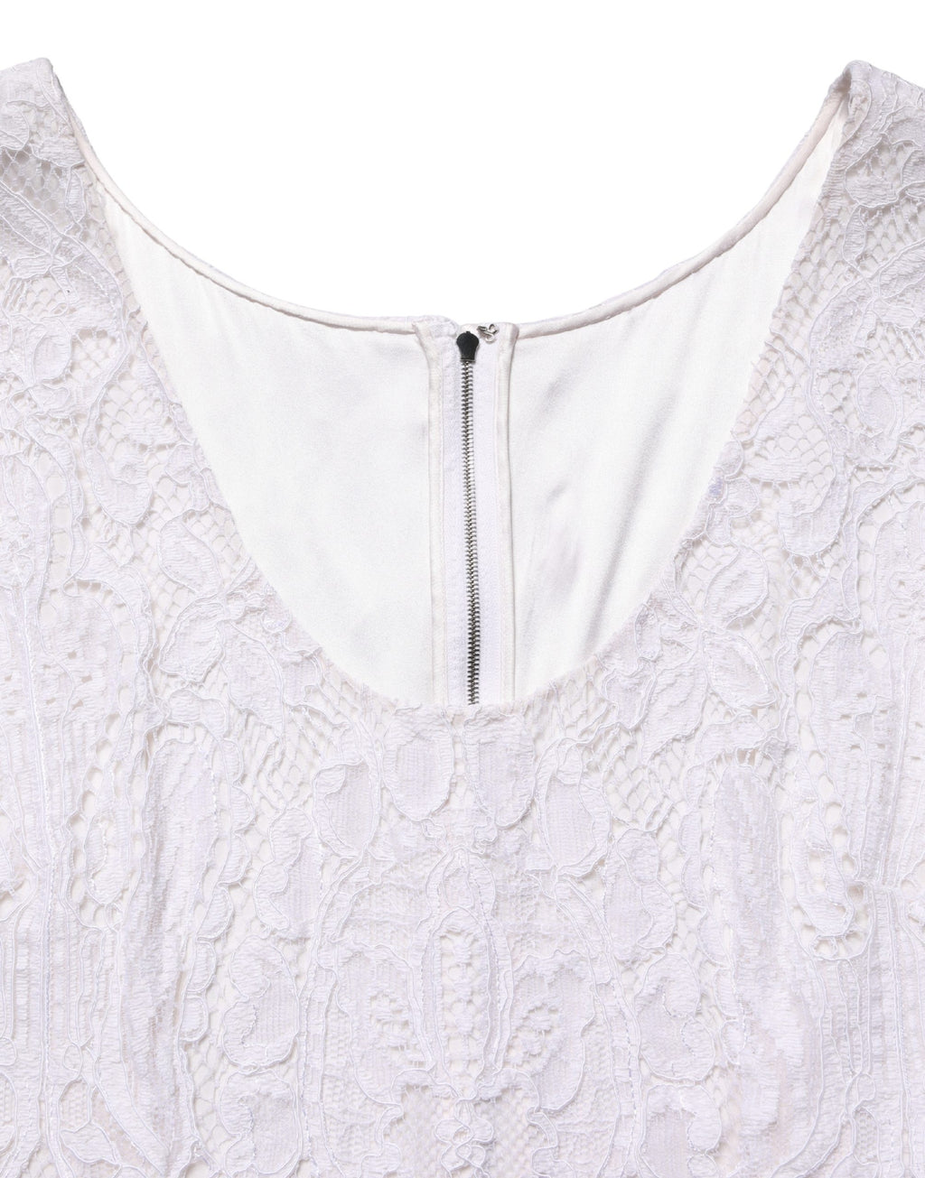 Robe midi sans manches en dentelle florale blanche Dolce & Gabbana