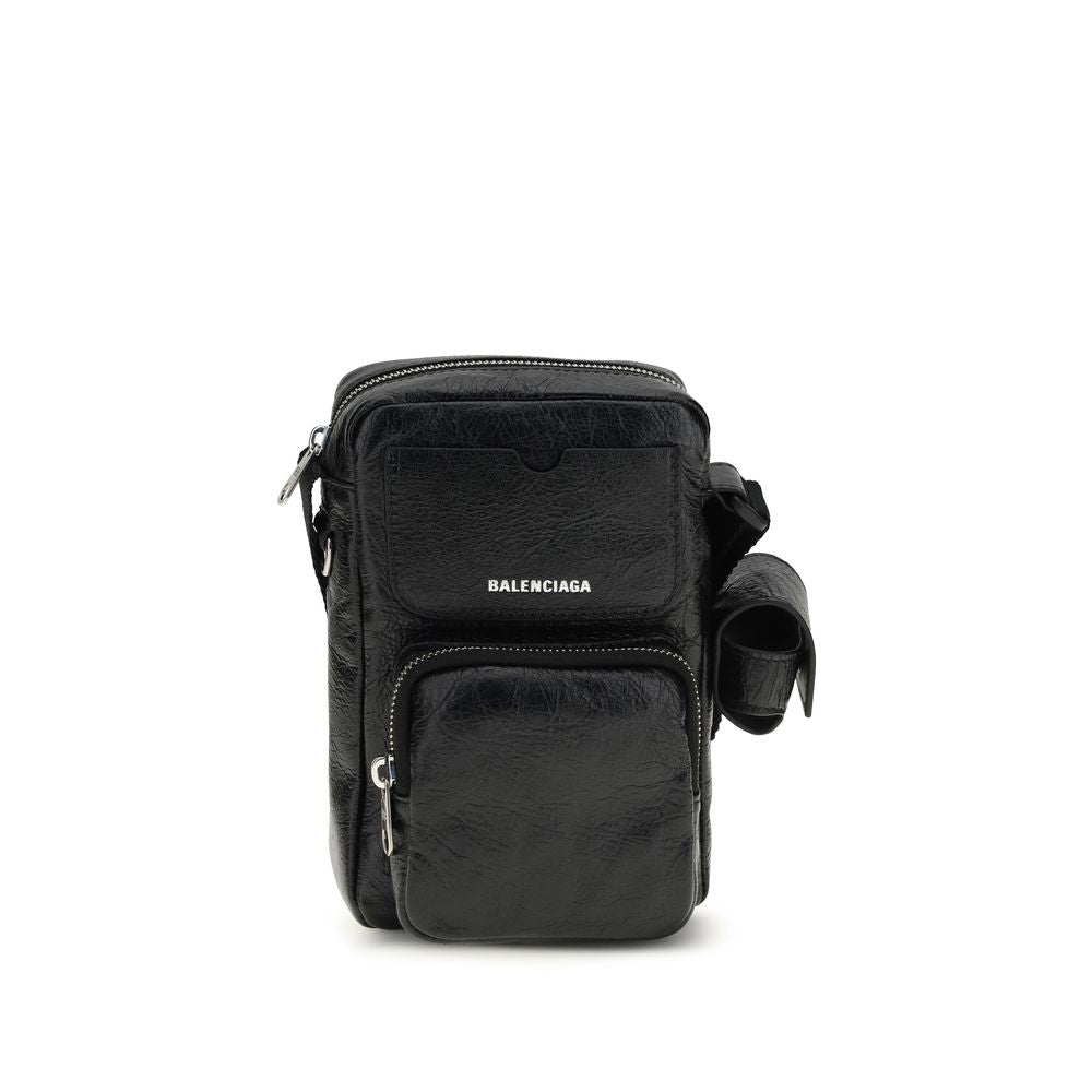 Sac bandoulière Balenciaga en agneau noir Ovis Aries Aries