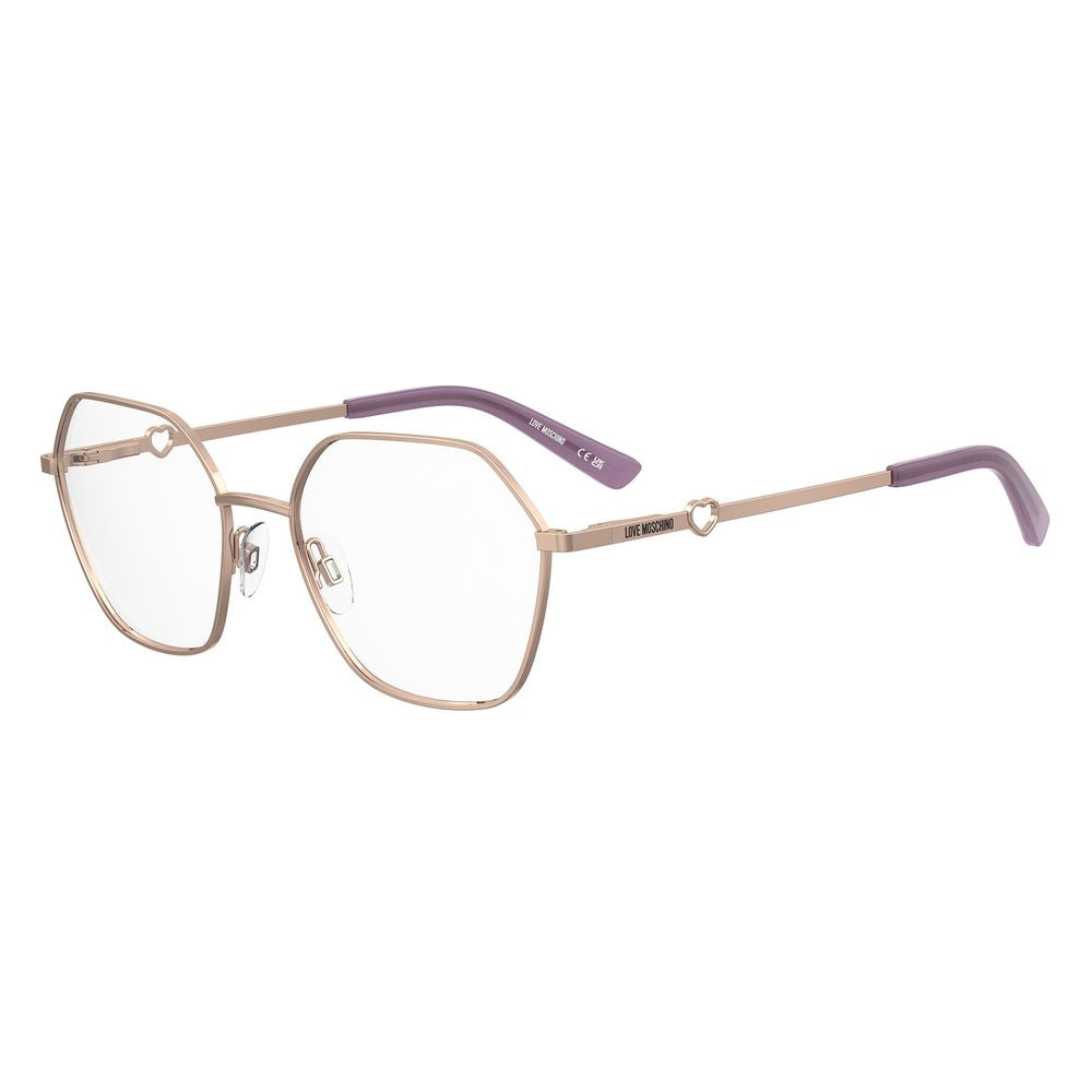 Love Moschino Lunettes en Métal Rose Doré (Monture)