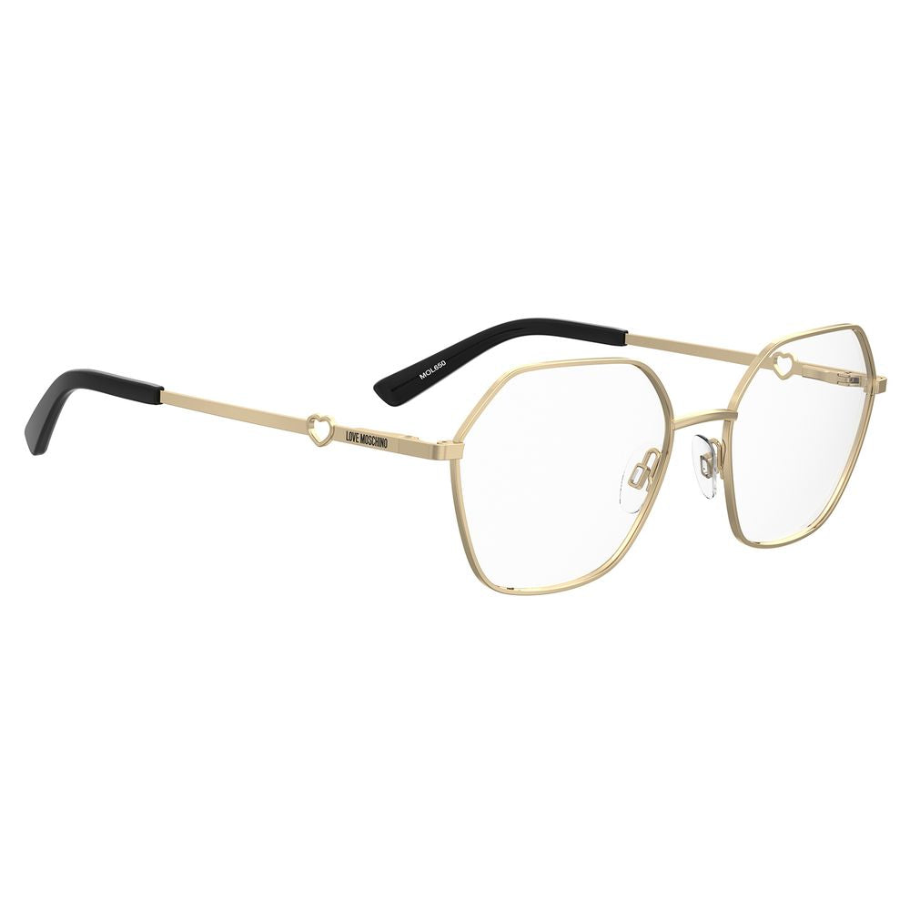 Lunettes (montures) en métal doré Love Moschino