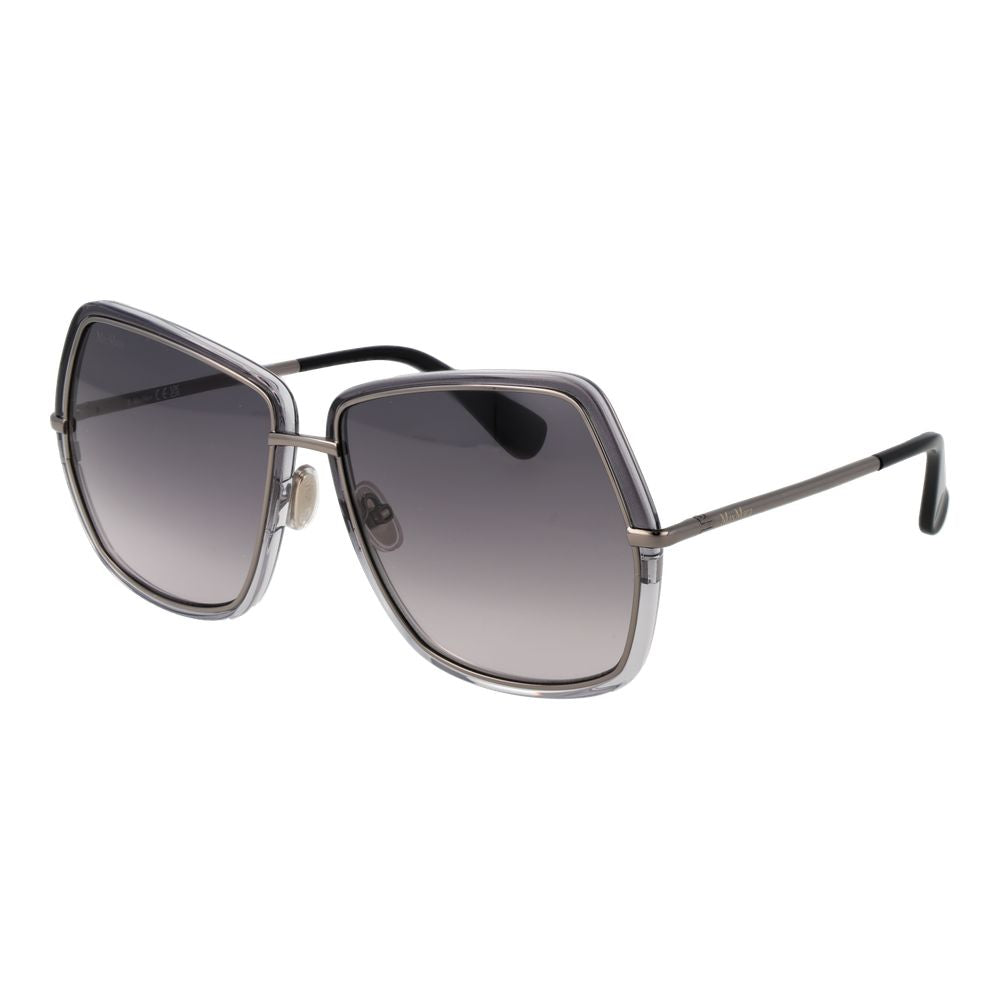Lunettes de soleil en métal gris Max Mara