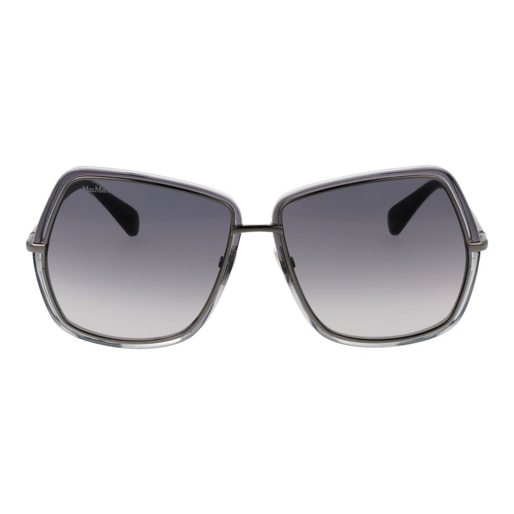 Lunettes de soleil en métal gris Max Mara