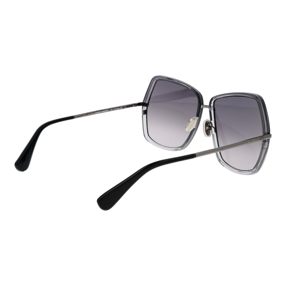Lunettes de soleil en métal gris Max Mara