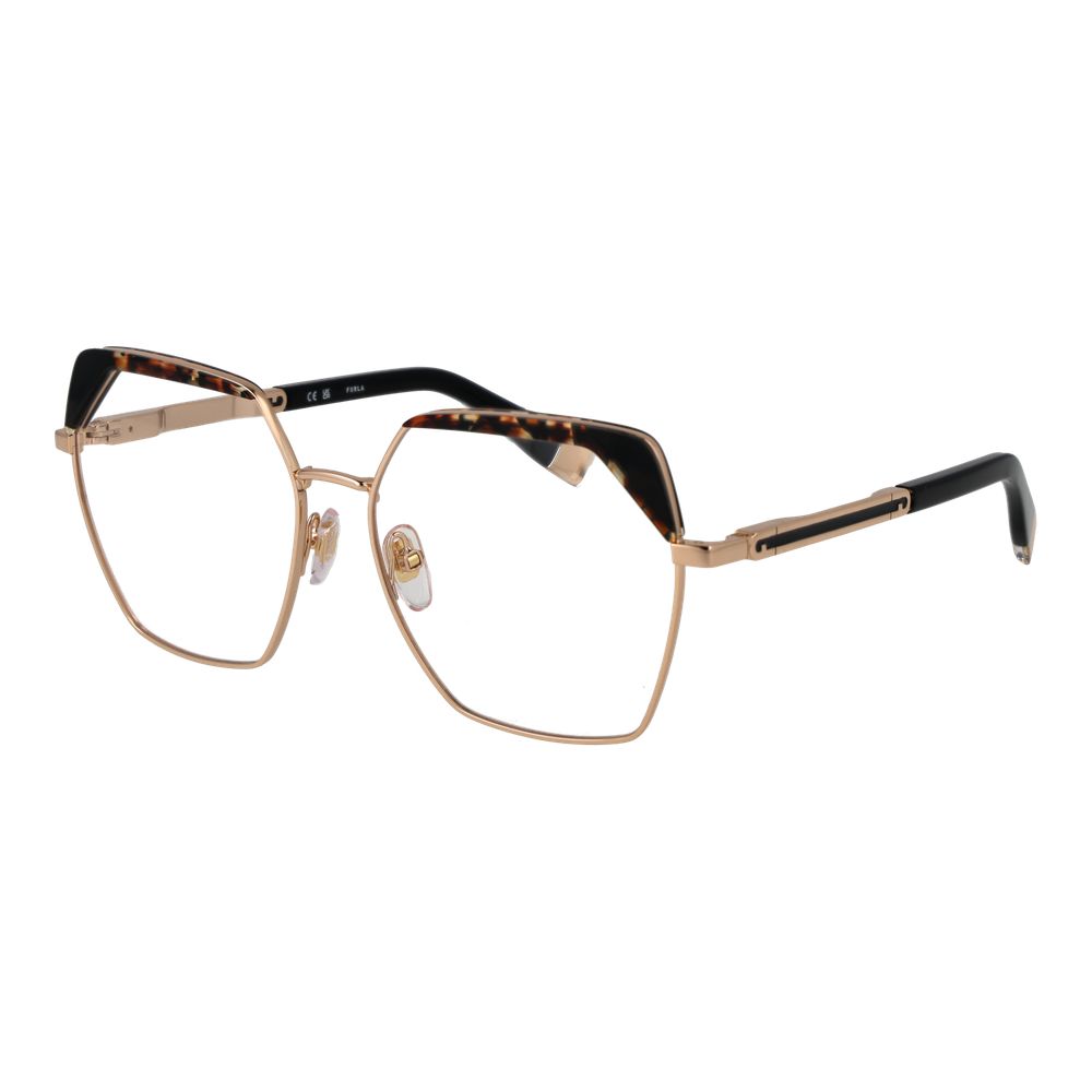 Lunettes Furla en acier inoxydable doré rose (Monture)
