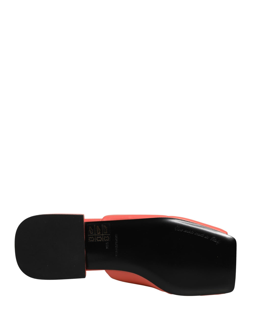 Sandales plates en cuir orange avec logo DG Dolce & Gabbana