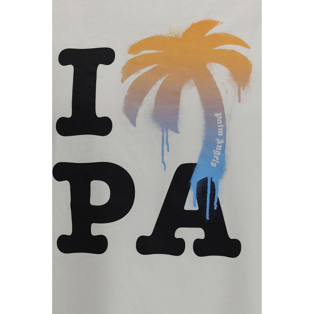 T-shirt en coton blanc Palm Angels