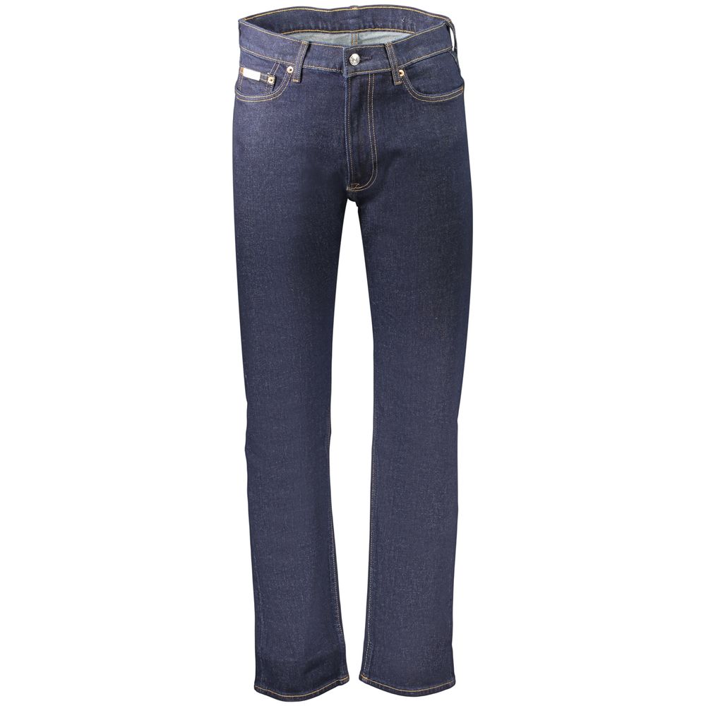 Jean Calvin Klein en coton bleu pour homme : élégance et confort.