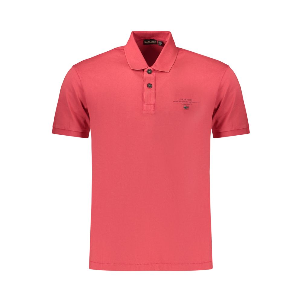 Polo Napapijri Rosso en coton pour homme