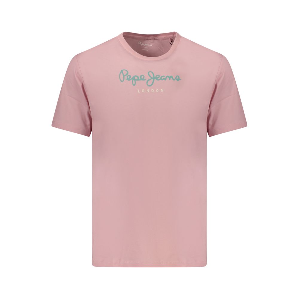 T-shirt Pepe Jeans en coton rose pour homme