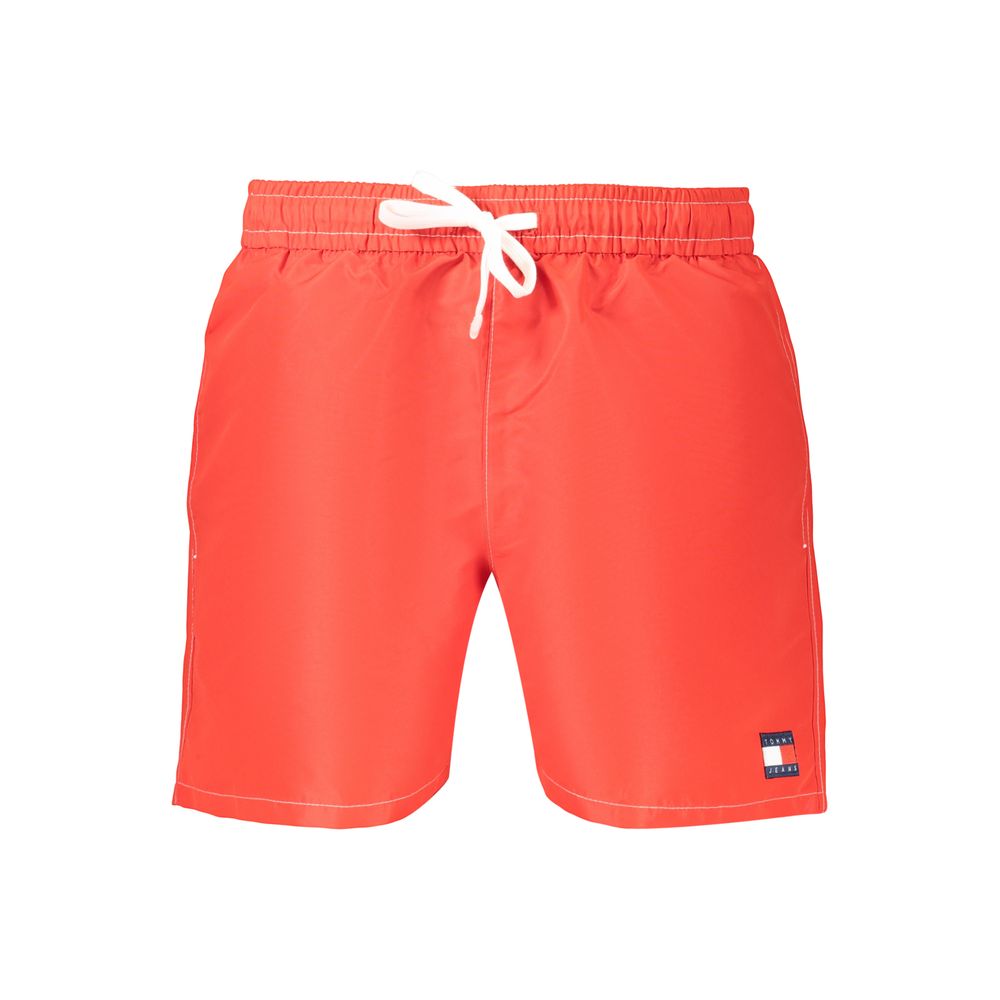 Short de bain en polyester Tommy Hilfiger rouge pour homme