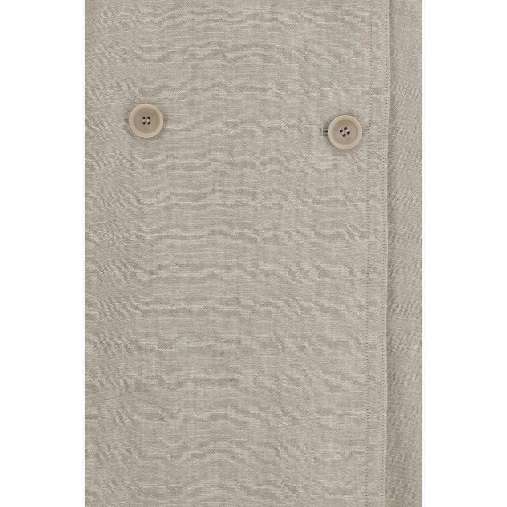 Trench-coat en lin marron Max Mara