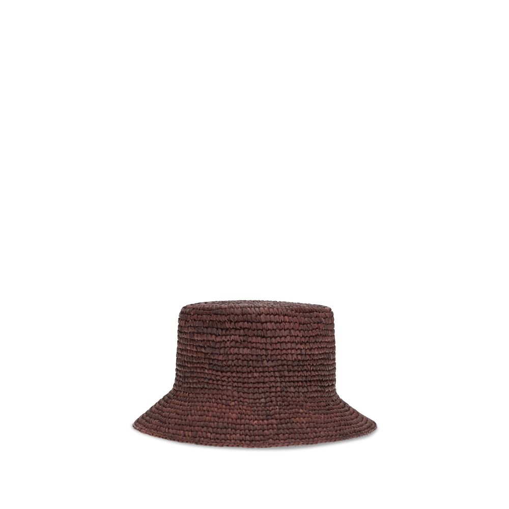 Chapeau bob en raphia marron Vivienne Westwood