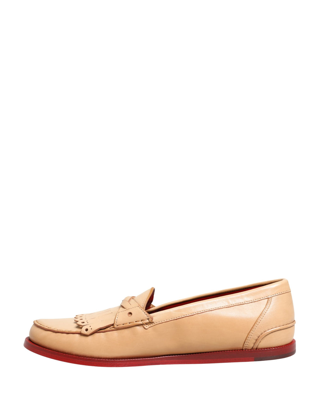 Chaussures Mocassins Homme en Cuir Beige à Pompom Dolce & Gabbana