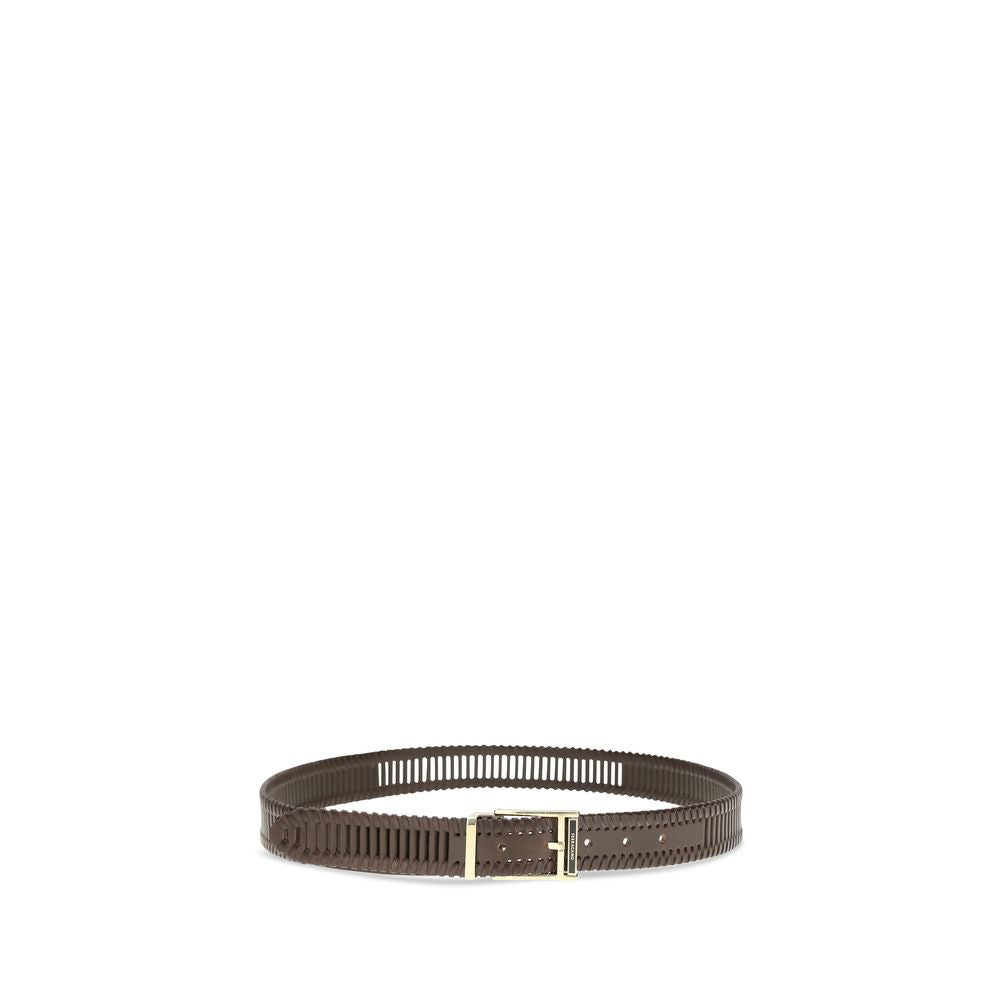 Ceinture classique en cuir de veau marron Ferragamo Bos Taurus
