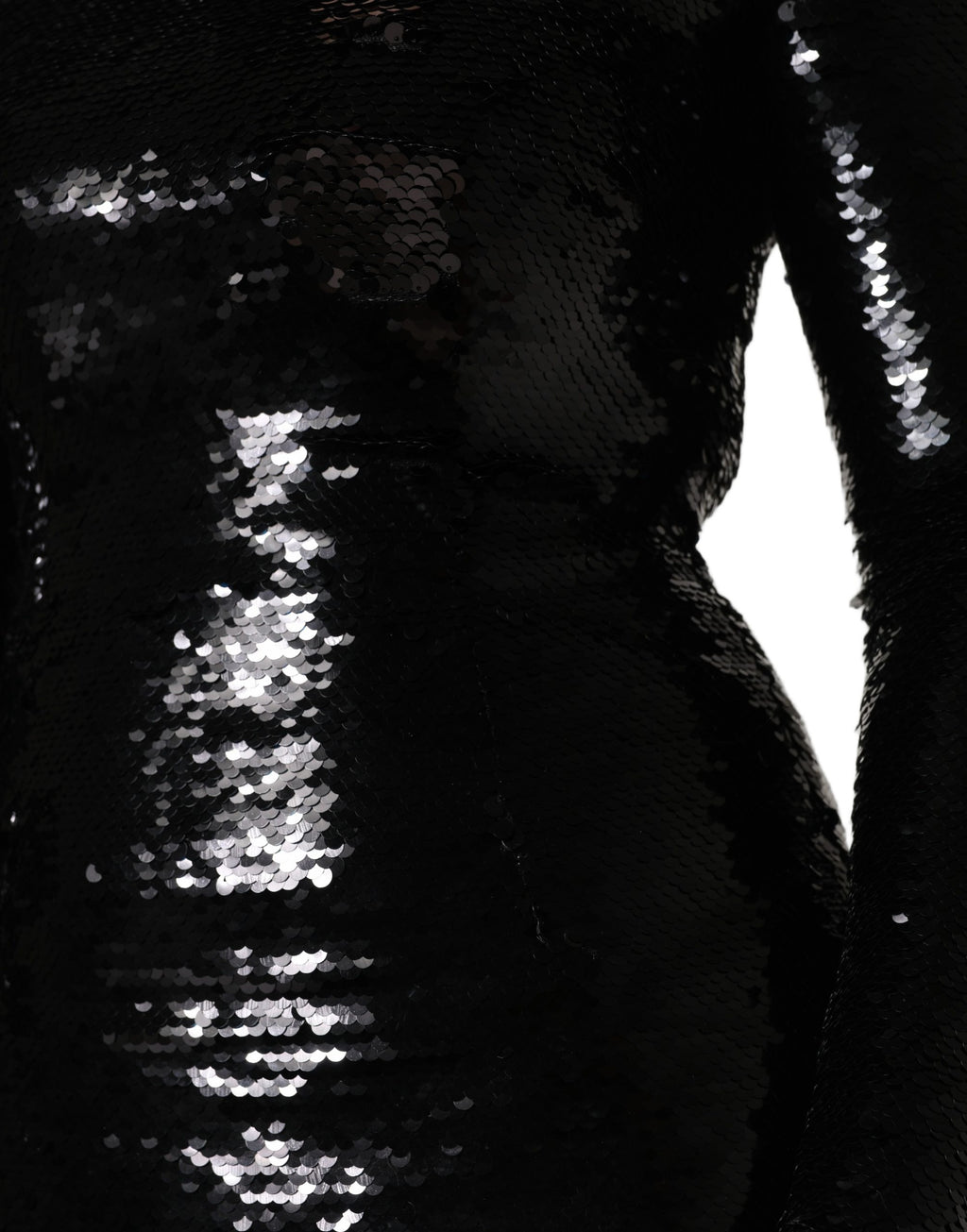 Robe longue moulante sirène à sequins noire Dolce & Gabbana