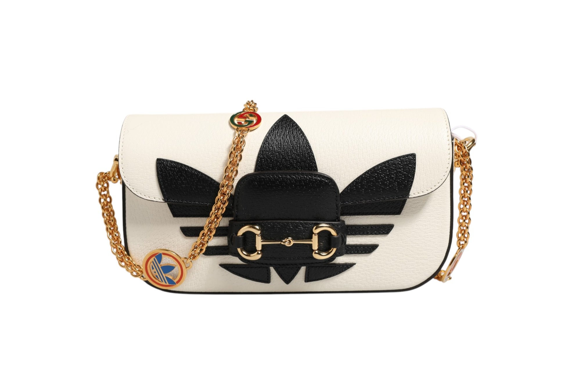 Sac à bandoulière Gucci x Adidas Horsebit 1955 Noir/Blanc