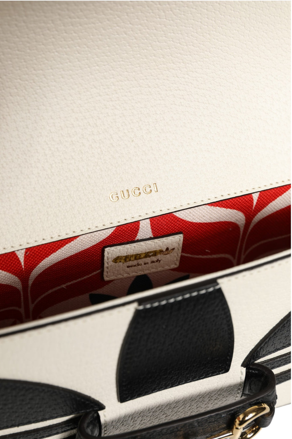 Sac à bandoulière Gucci x Adidas Horsebit 1955 Noir/Blanc