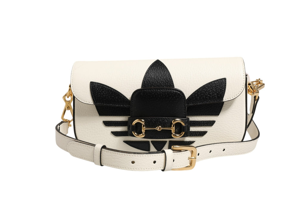 Sac à bandoulière Gucci x Adidas Horsebit 1955 Noir/Blanc