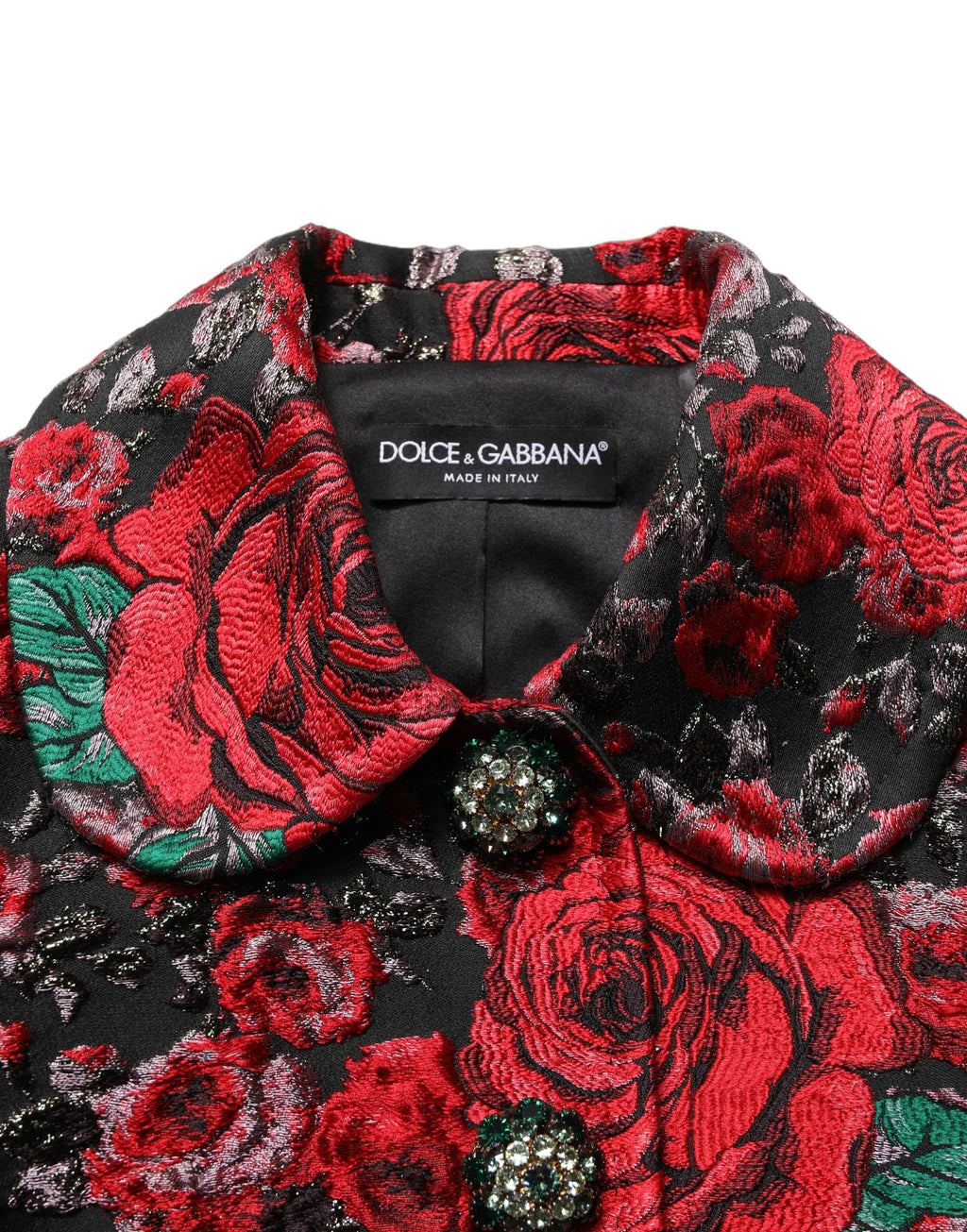 Veste blazer Dolce & Gabbana en brocart floral multicolore à boutons