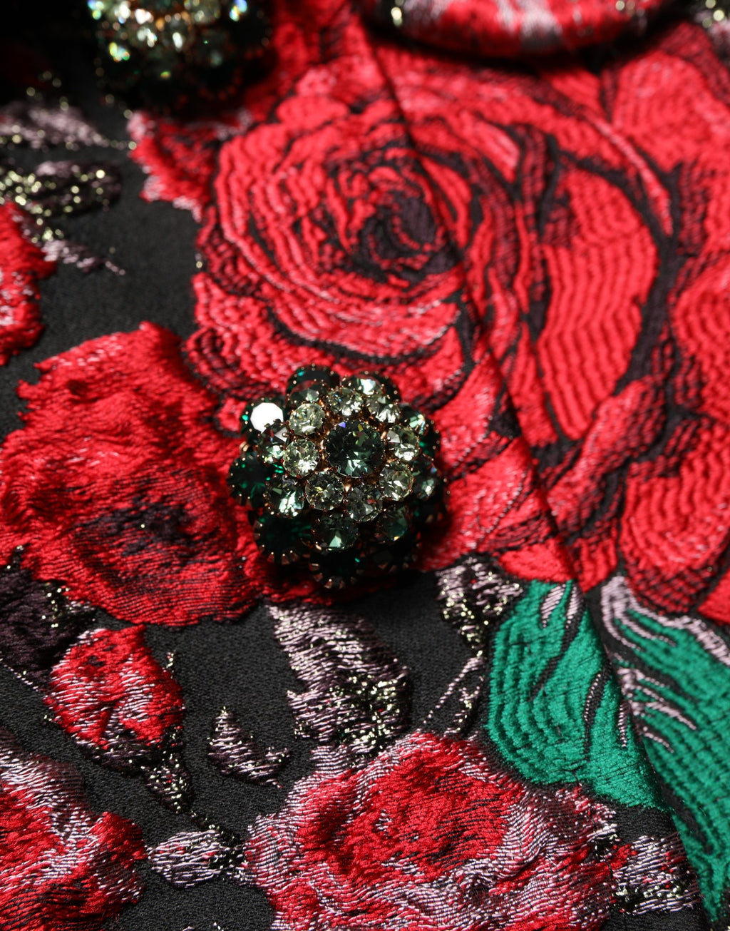 Veste blazer Dolce & Gabbana en brocart floral multicolore à boutons