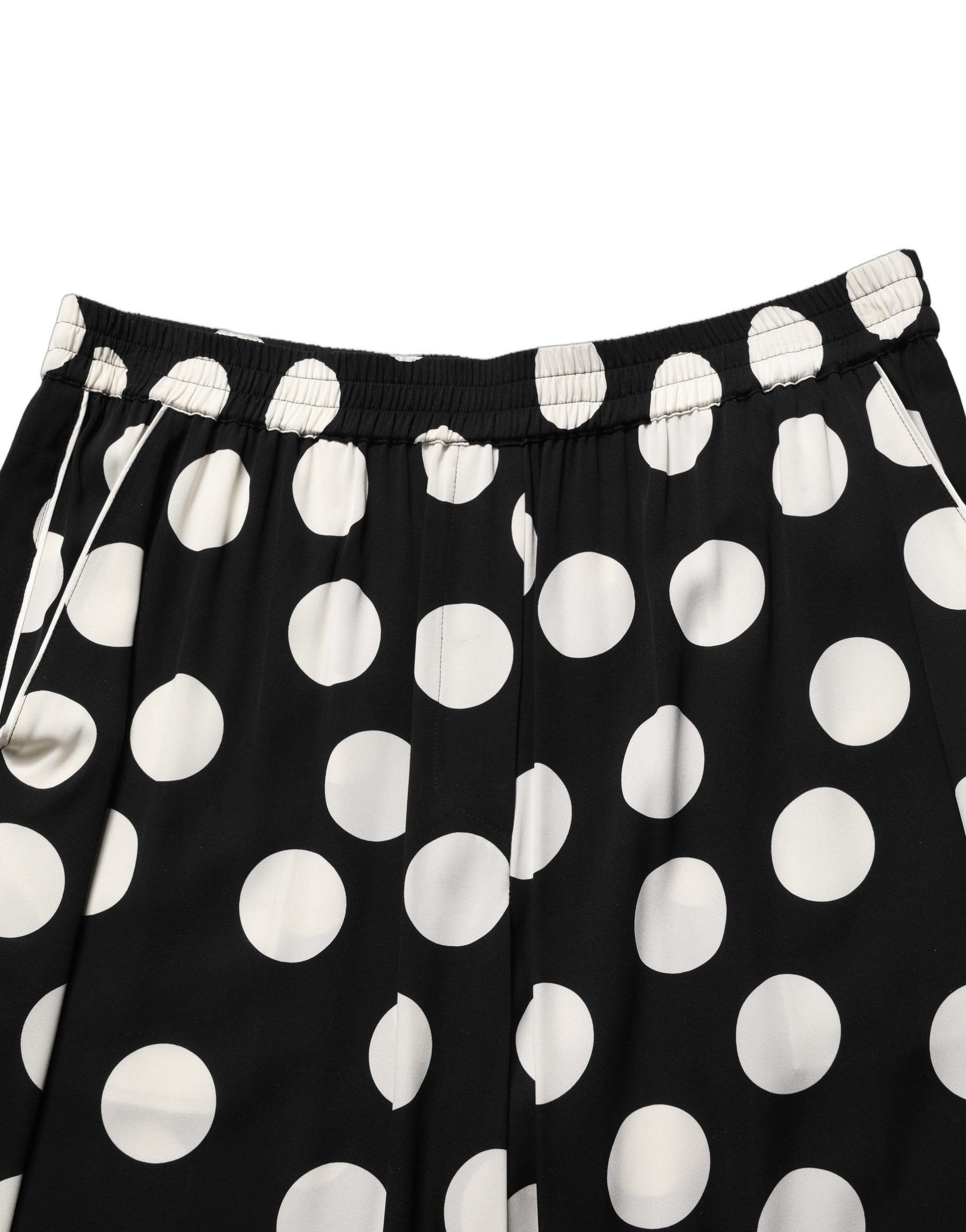 Pyjama Dolce & Gabbana à pois noirs et blancs, ensemble 2 pièces
