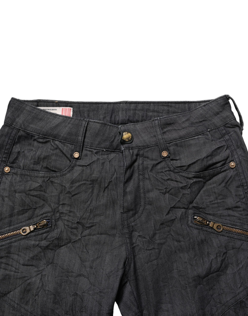Jean skinny taille mi-haute en jean de coton noir PLEIN SUD