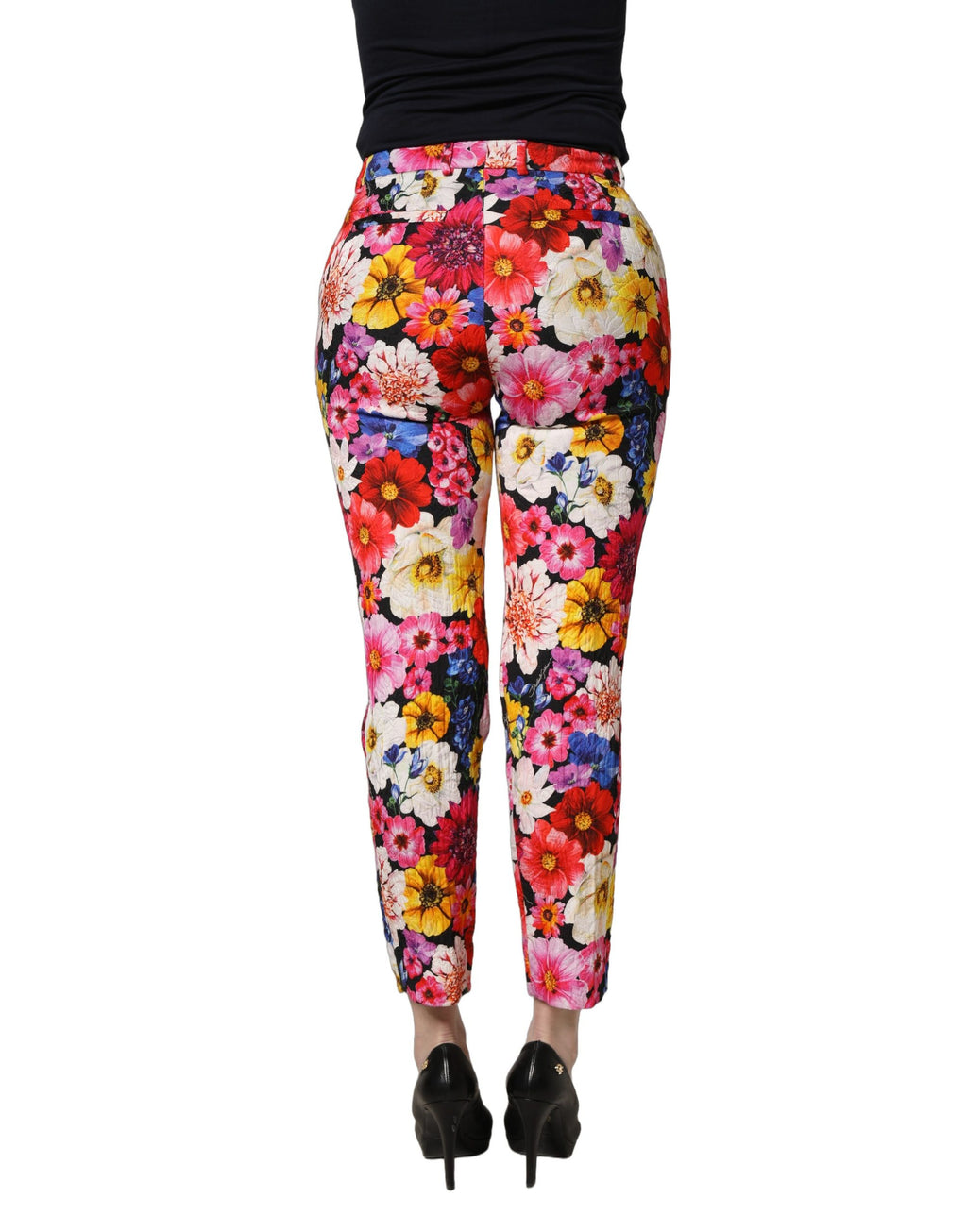 Pantalon Fuselé Dolce & Gabbana à Imprimé Floral Multicolore