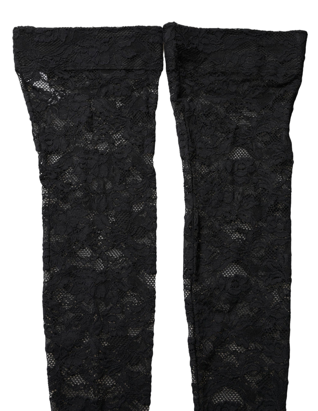 Chaussettes hautes Dolce & Gabbana en dentelle florale noire