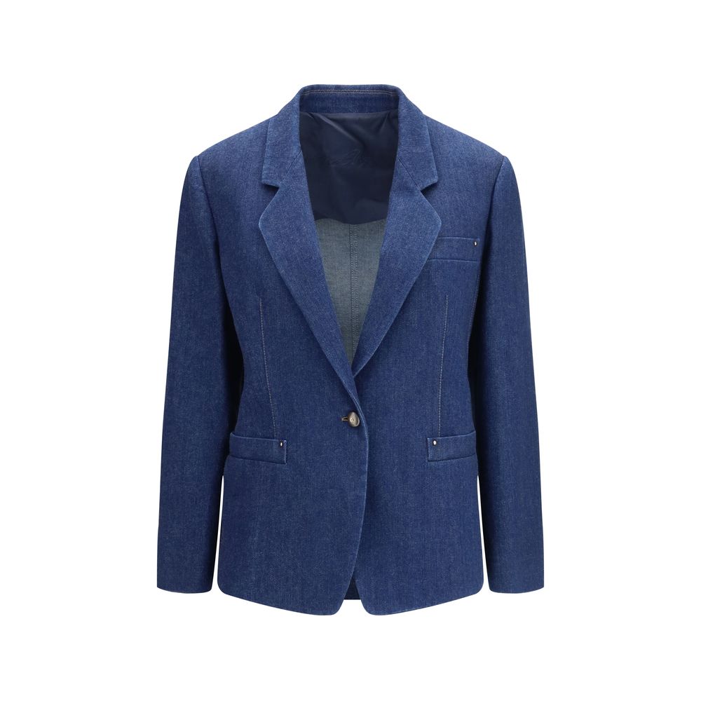 Veste en jean Giorgio Armani bleue en élasthanne