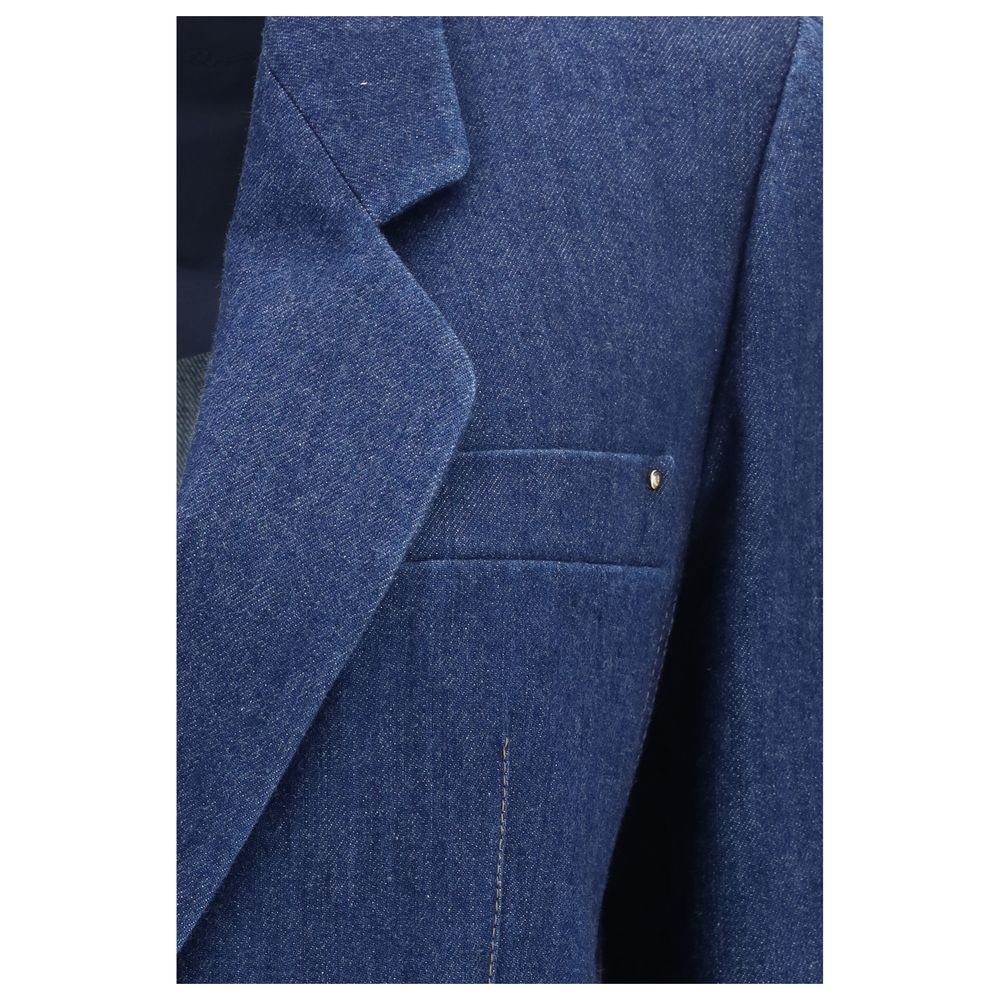 Veste en jean Giorgio Armani bleue en élasthanne