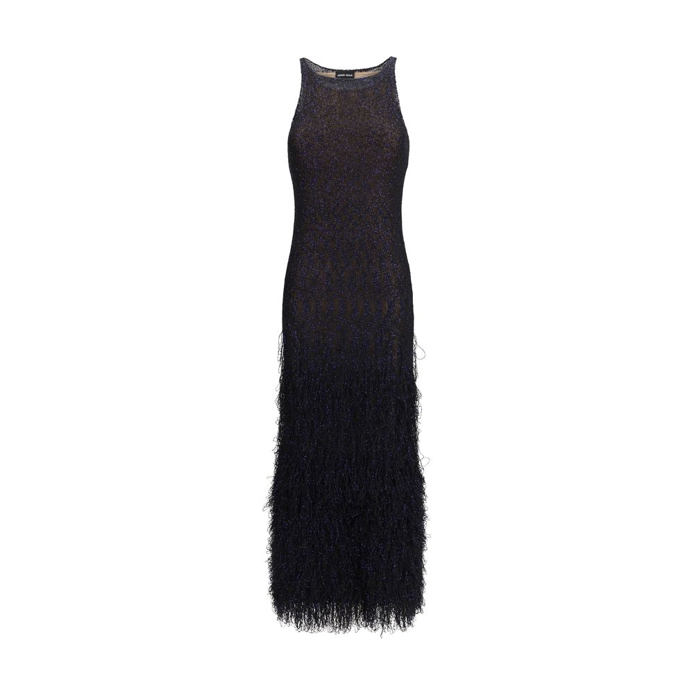 Robe de cocktail Giorgio Armani en polyamide bleu