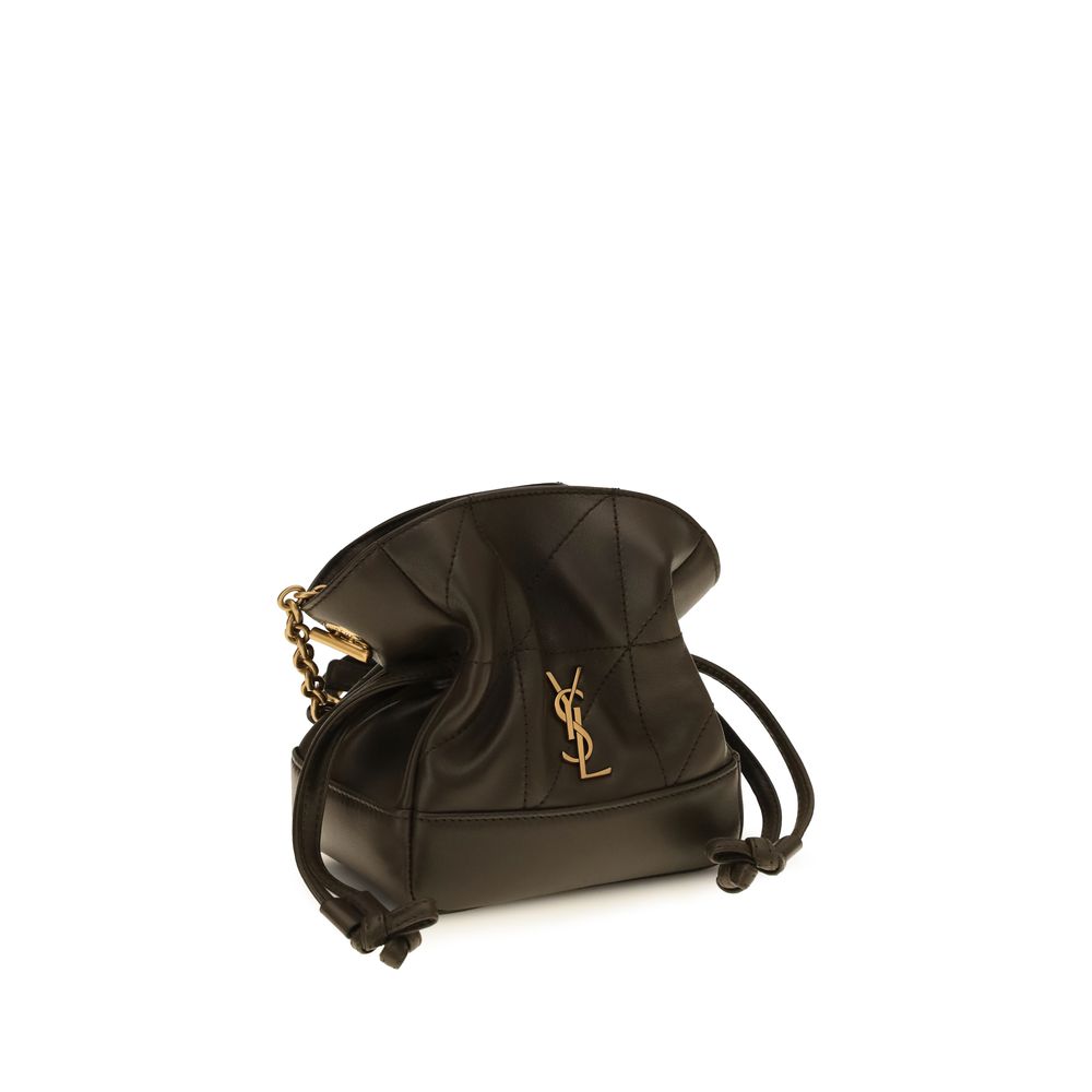 Pochette Saint Laurent bicolore en agneau Ovis Aries Aries