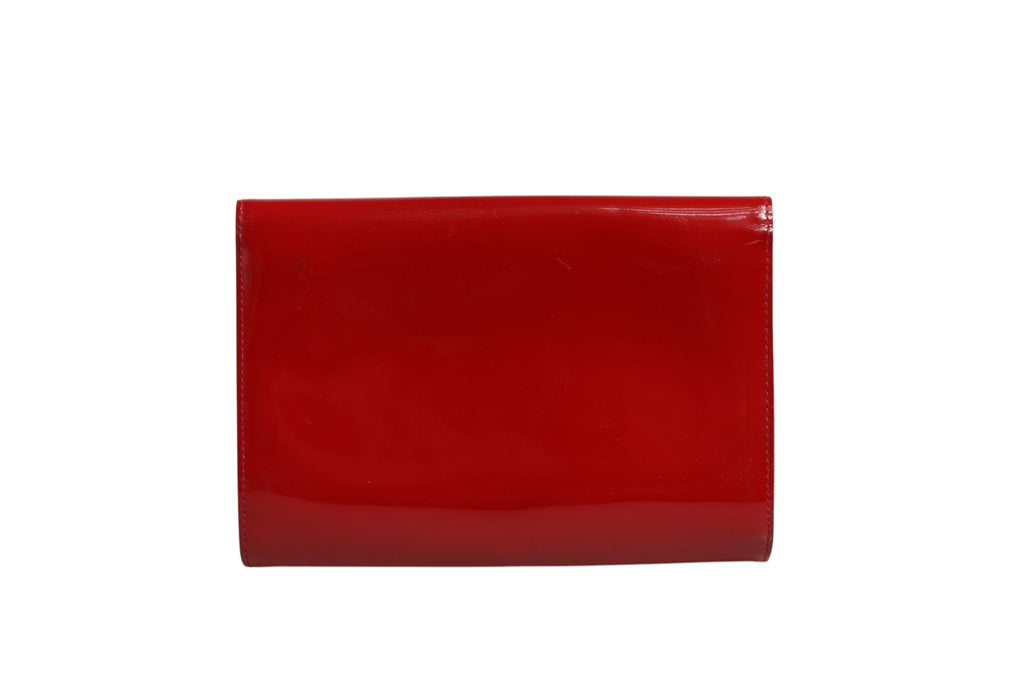 Portefeuille chaîne Louis Vuitton Louise PM en cuir verni rouge