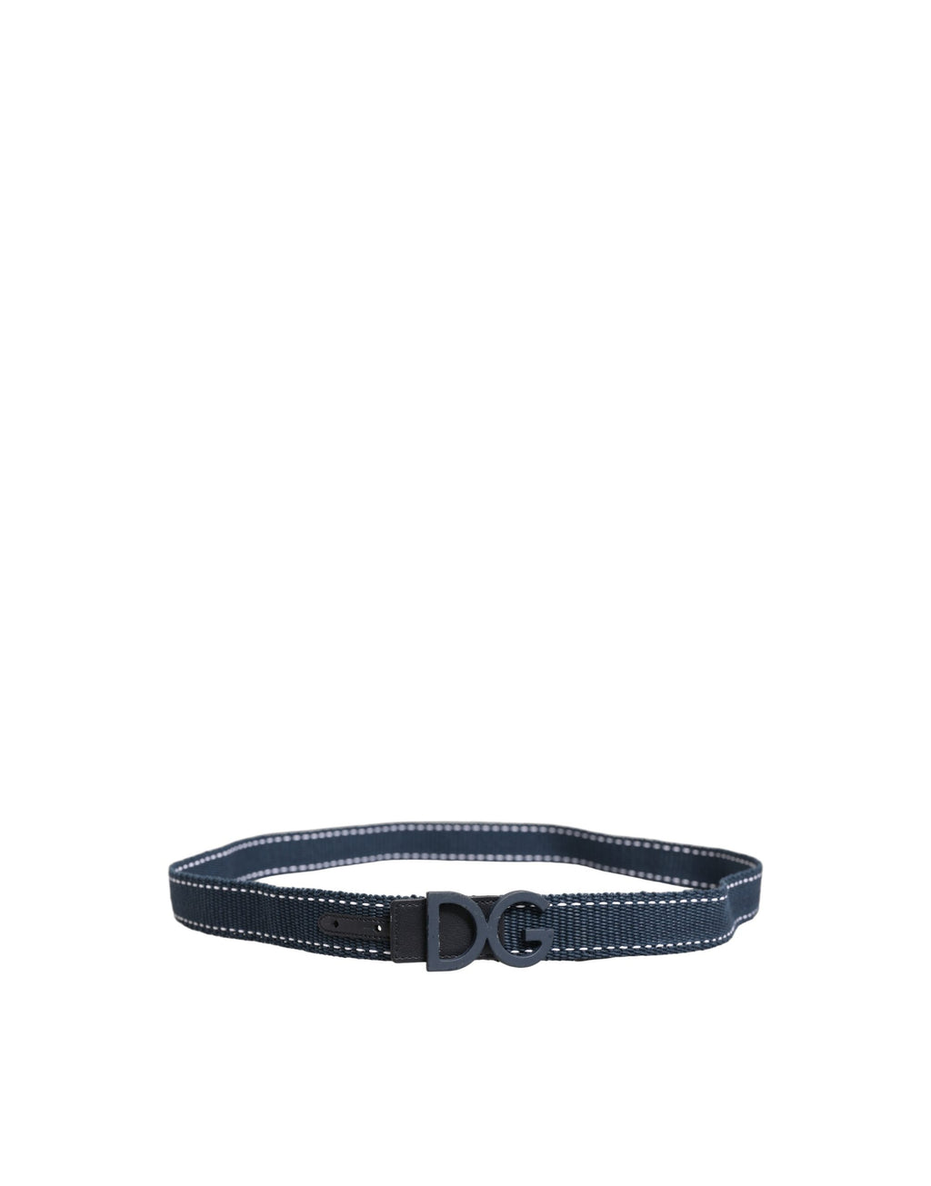 Ceinture Dolce & Gabbana en toile de coton bleue avec boucle en métal logo DG