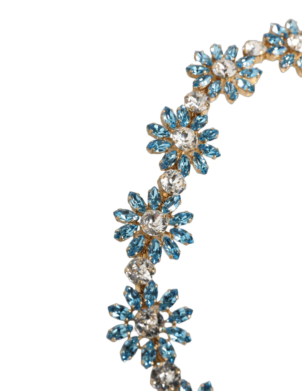 Ceinture Dolce & Gabbana en cuir vert ornée de marguerites en cristal