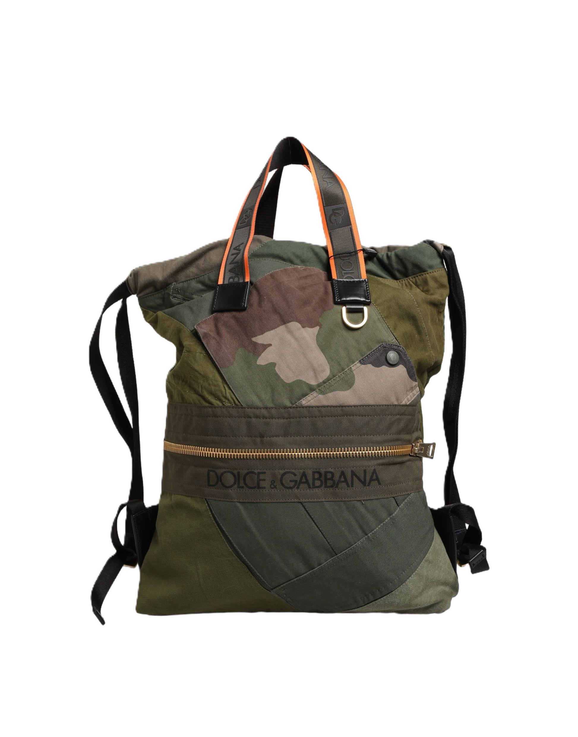 Sac à dos Dolce & Gabbana en patchwork vert militaire pour homme