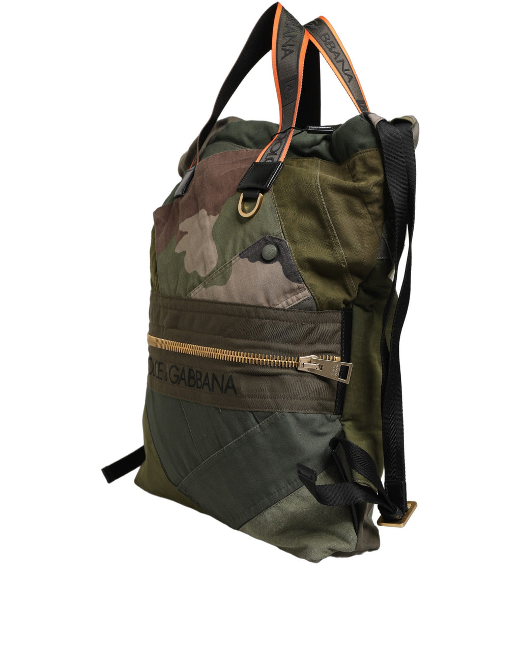 Sac à dos Dolce & Gabbana en patchwork vert militaire pour homme