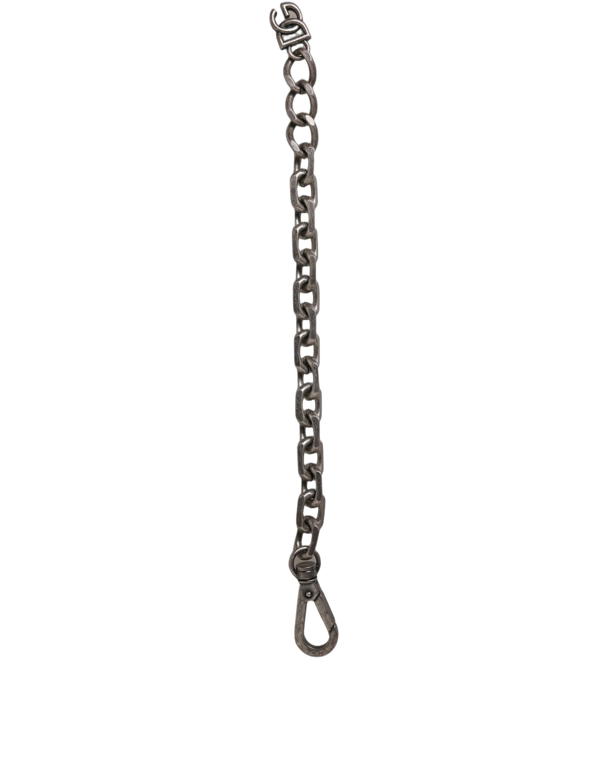 Bracelet Dolce & Gabbana maillons épais ton argent, logo signature DG
