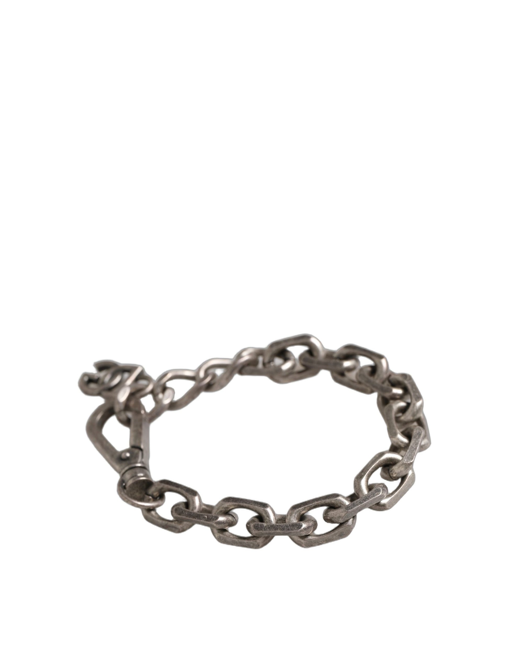 Bracelet Dolce & Gabbana maillons épais ton argent, logo signature DG