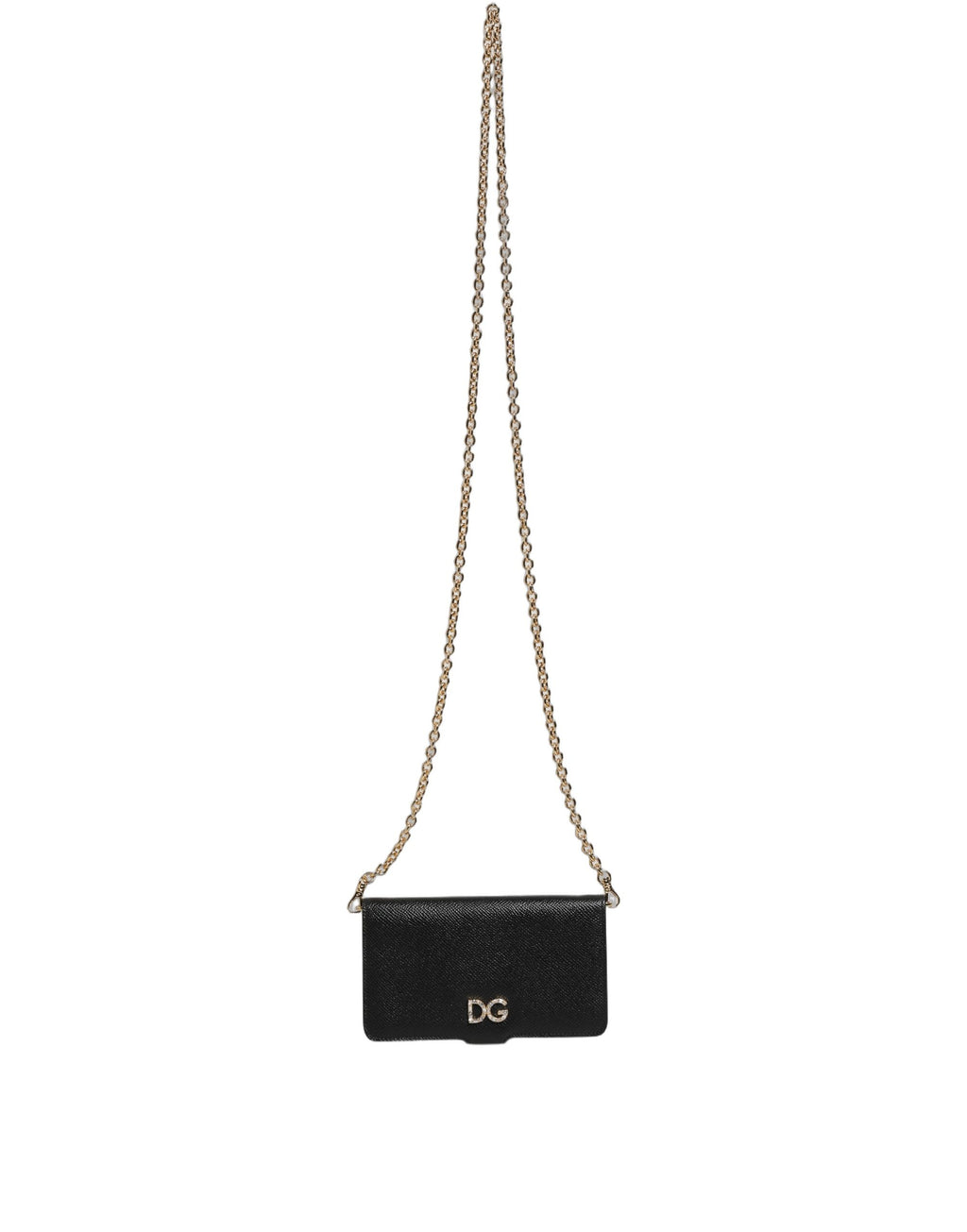 Étui portefeuille Dolce & Gabbana en cuir de veau noir pour iPhone X - XS