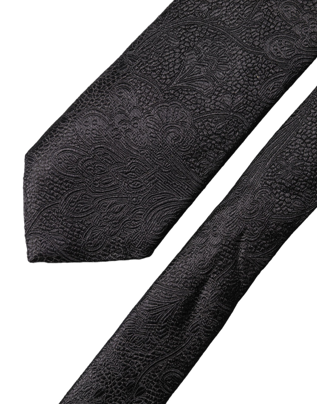 Cravate ajustable pour homme Dolce & Gabbana en soie unie noire