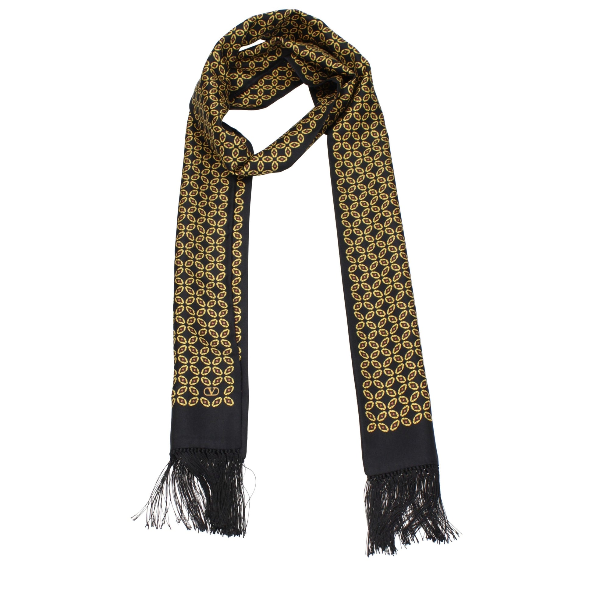 Foulard en soie noir Valentino Garavani