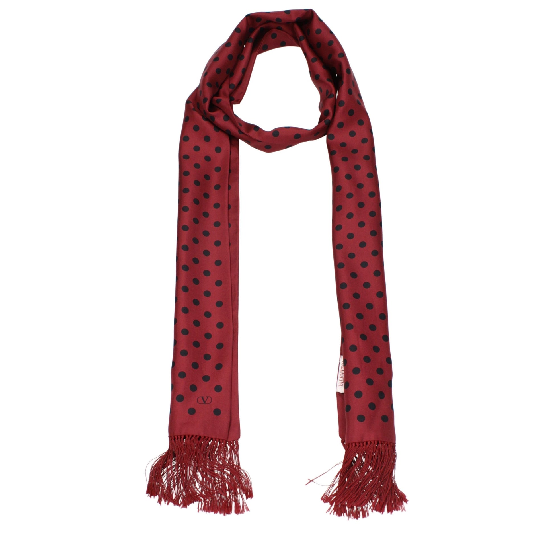 Foulard en soie rouge Valentino Garavani