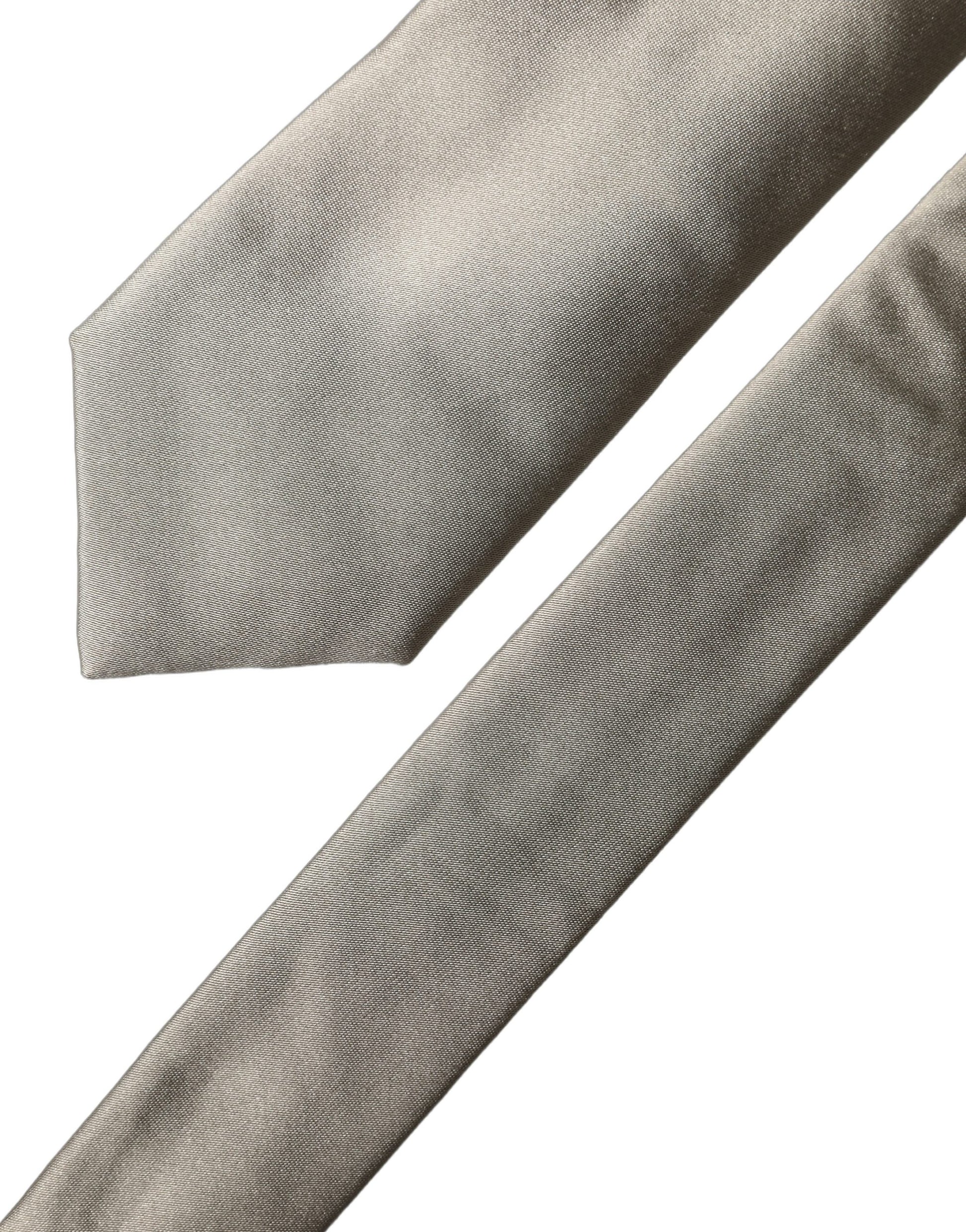 Dolce & Gabbana White Tattoo Floral Silk Adjustable Men Tied Necktie Tie