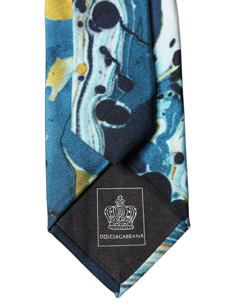 Cravate homme Dolce & Gabbana en soie multicolore abstraite à nouer ajustable