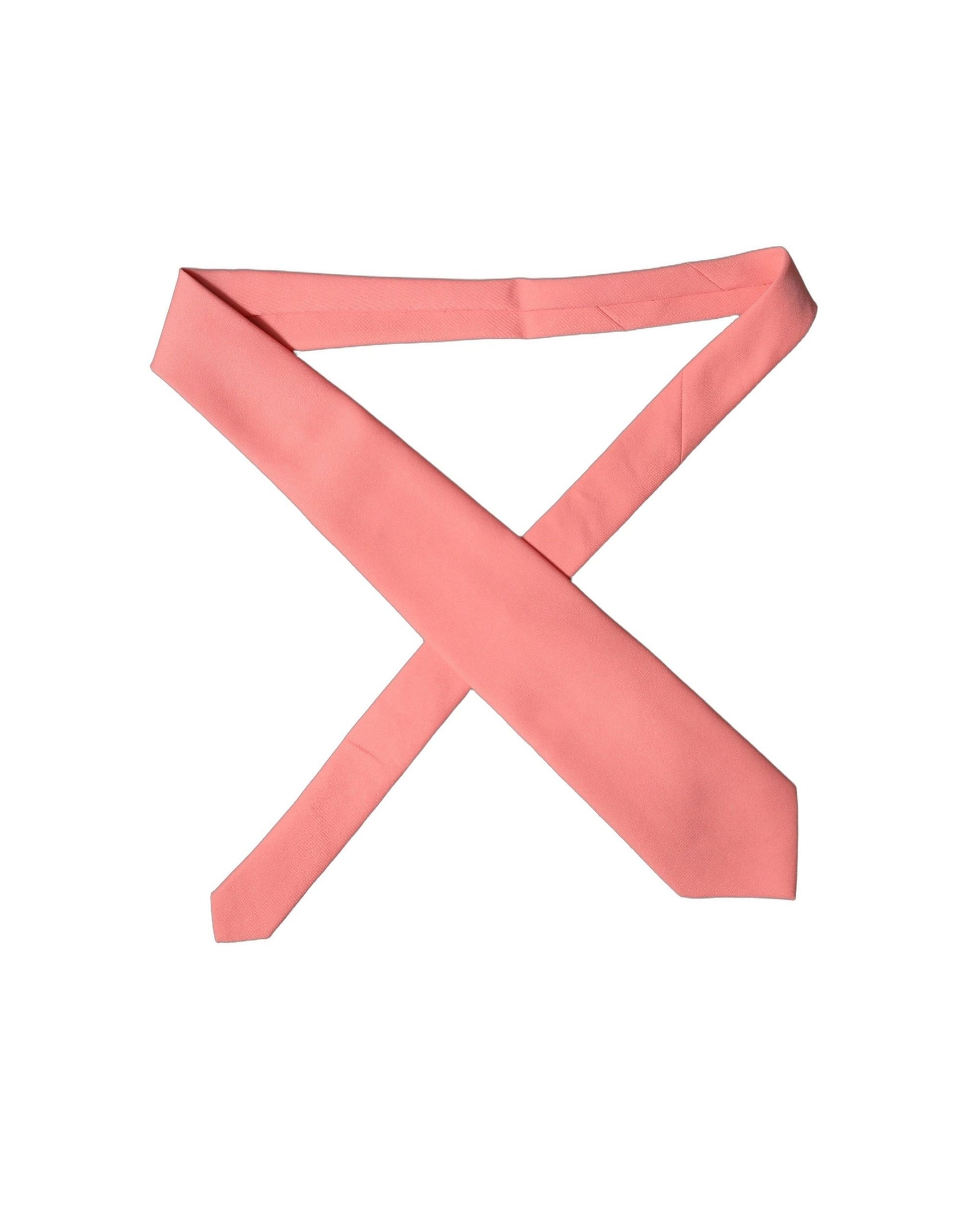 Cravate à nouer rose corail ajustable en polyester pour femme Dolce & Gabbana