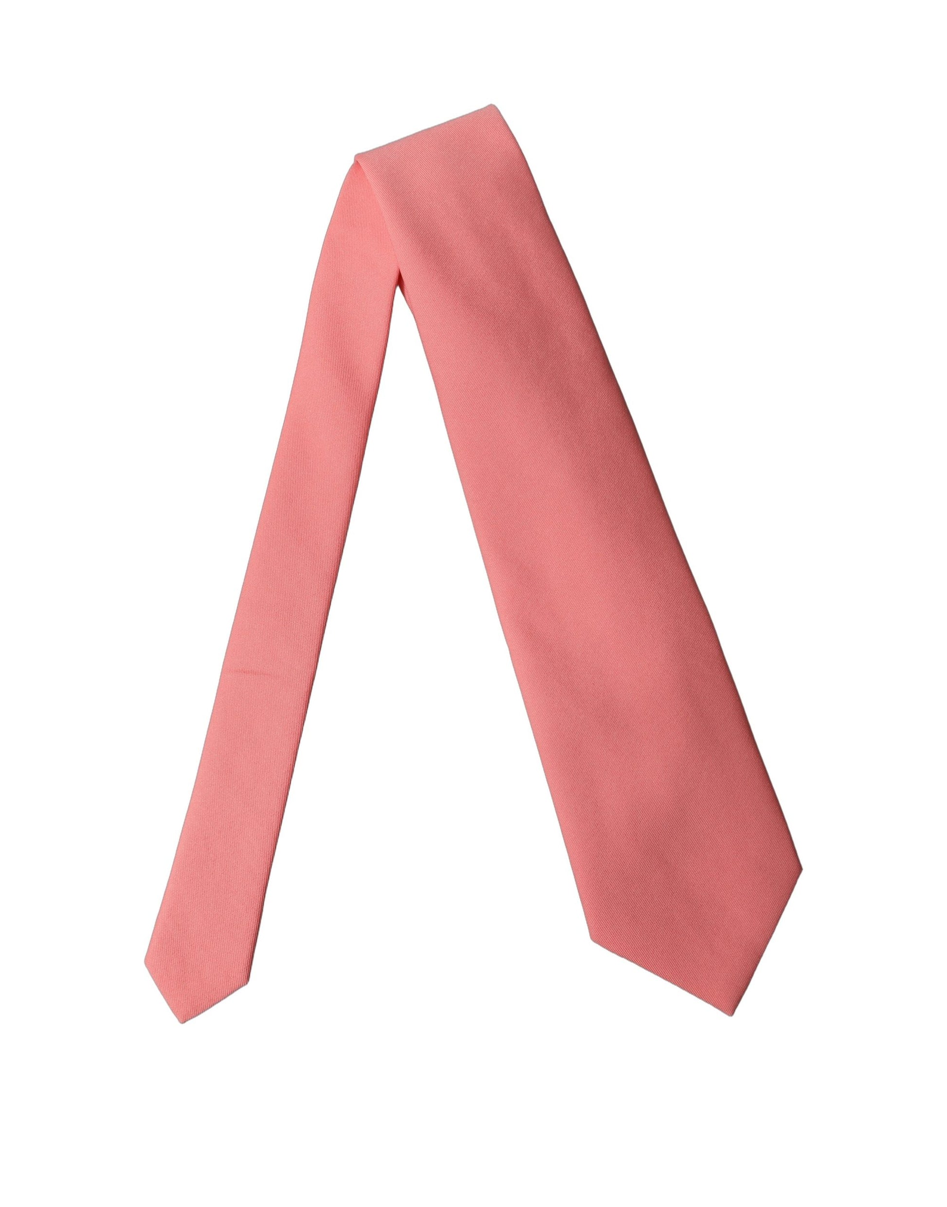 Cravate à nouer rose corail ajustable en polyester pour femme Dolce & Gabbana