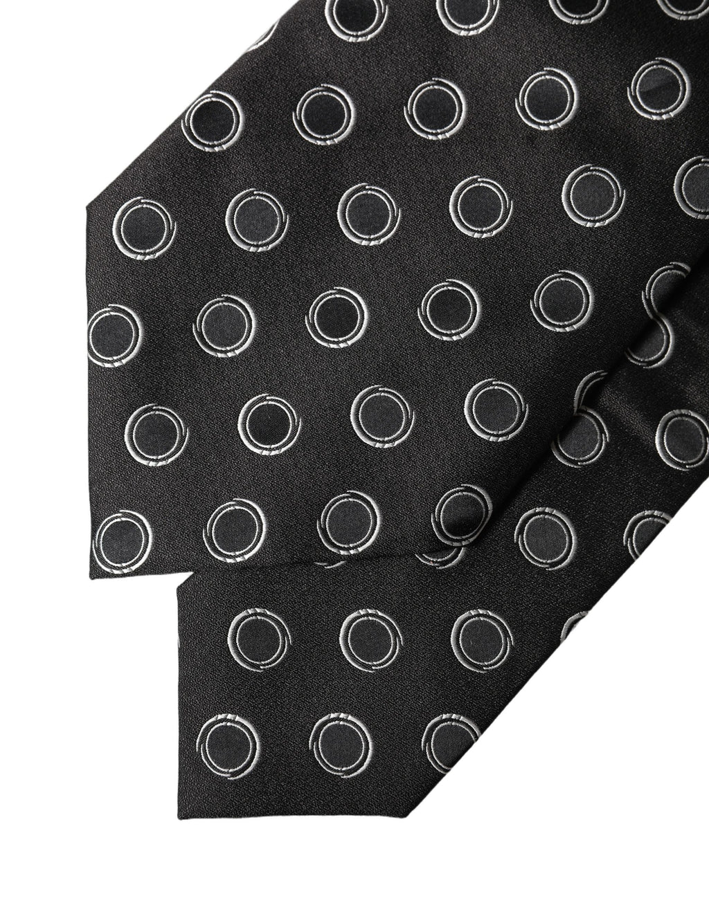 Cravate réglable en soie à pois noirs et blancs Dolce & Gabbana pour femme