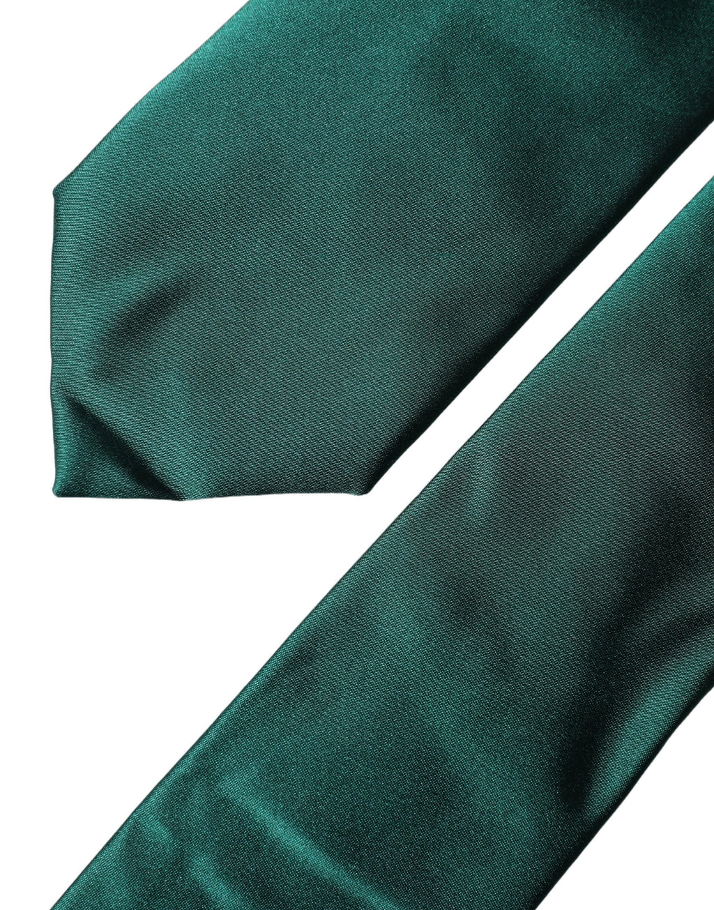 Cravate Ajustable Femme en Soie Satinée Vert Foncé Dolce & Gabbana